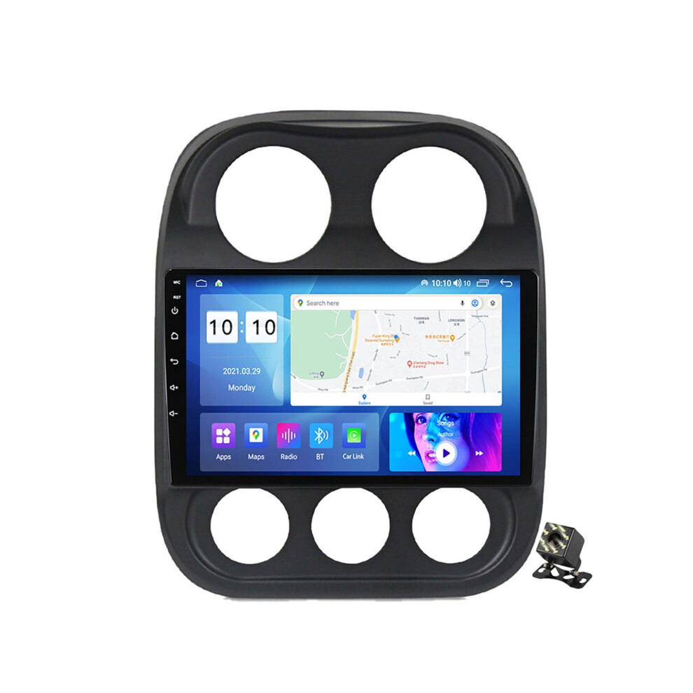 10 Inch Android Car Stereo For Jeep Compass 20092015 With Wireless Carplay Android Auto, Gps Navigation, Bluetooth Wifi And Backup Camera 9045646482897