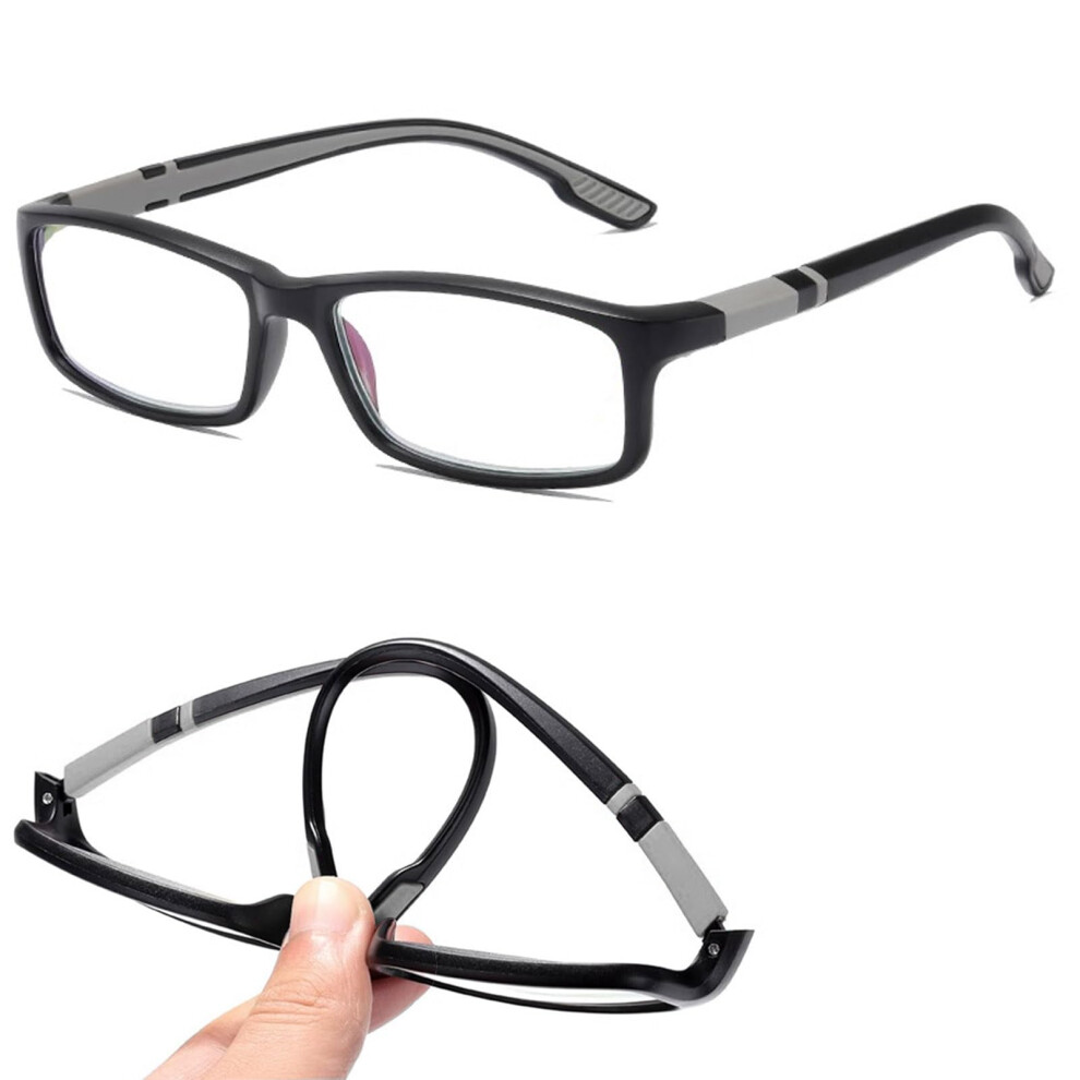 Blue/Light/Black Blocking Reading Glasses For Computer, Ultra Tr90 Flexible Frame, 1.0X