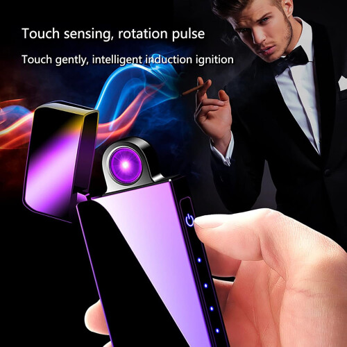Rundbue Plasma Lighter Elektrisk USB Lighter Genopladelig Lomme 1