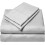 King Size Cotton Sheets Set Light Grey 4 Piece 600 Thread Count Bedding Set with 12 Inch Deep Pocket 1