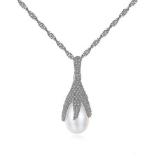 925 Silver Pearl Necklace Natural Freshwater Pearl Necklace Pendant Pearl Necklace