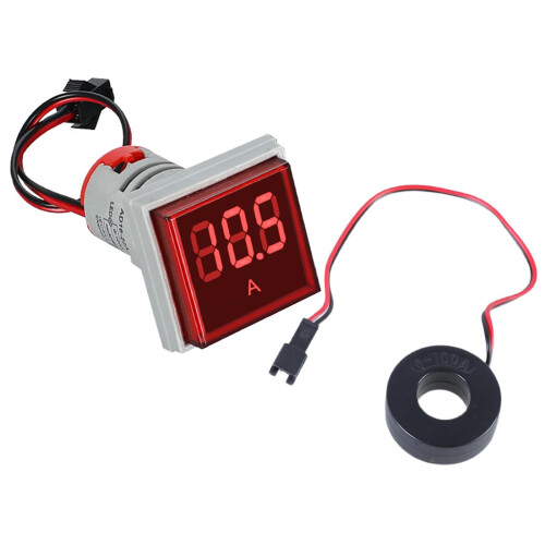 0100A Digital AC Ammeter Panel Mount Current Meter 22mm Backlit Display Accurate AC Measurement