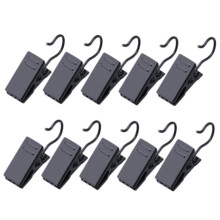 100pcs Black Shower Curtain Hooks Set, Heavy Duty Metal Clips, Matte Black Finish, Easy Clip Installation