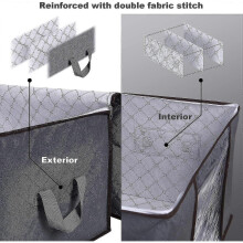 Fong Large Capacity Clothing Organizer with Reinforced Handling Of Thick Fabric Quilts, Blankets, Bedding