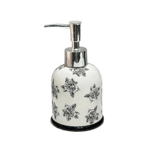 Ceramic Soap Dispenser with Durable Ceramic Design for Bathroom and Kitchen, Refillable Pump Decor
