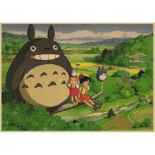 Vintage Retro Paper Anime Poster - Tonari No Totoro Miyazaki - Wall Decor - Vintage Home Decor - Kids Room Decoration
