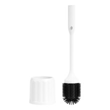 Electric Toilet Brush with Holder, Powered Cleaning Action and Flexible Corner Scrubber for Bathroom Cleaning
