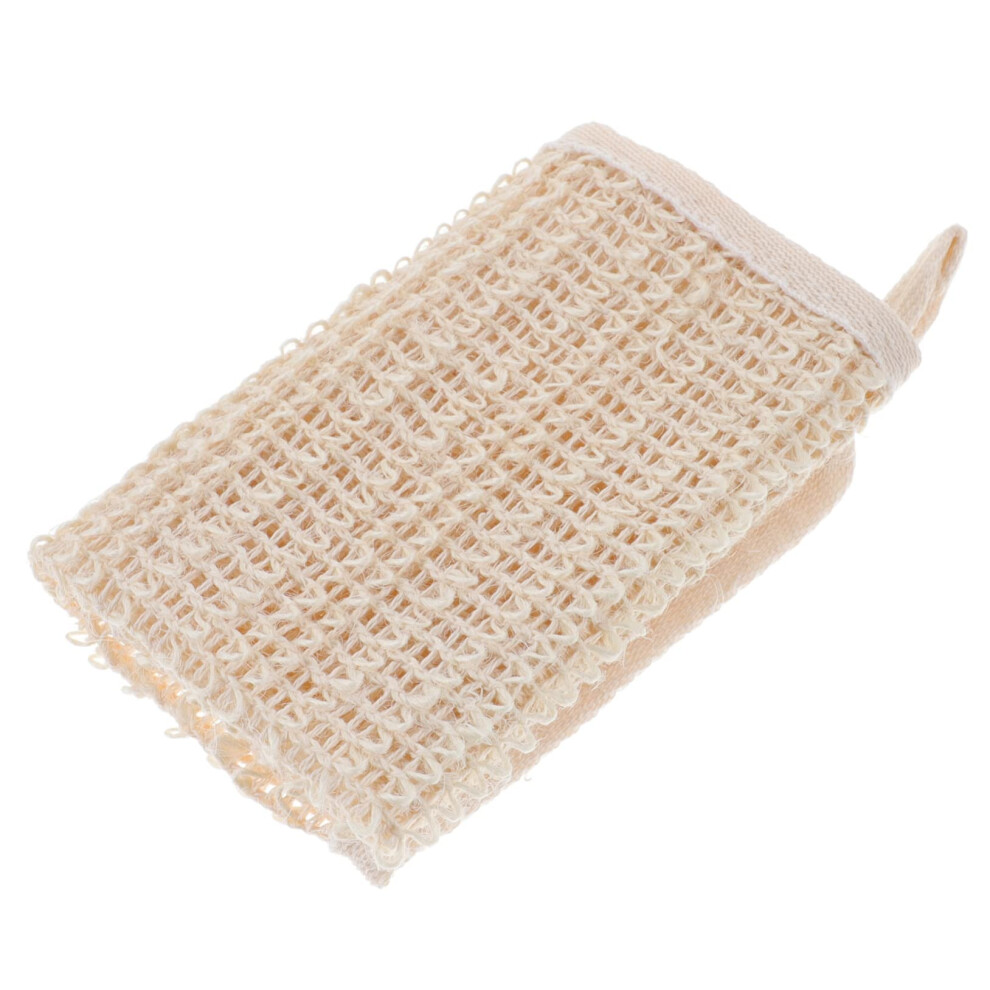Exfoliating Washcloth and Bath Scrubbing Towel, Natural Cotton and Linen for Gentle Deep Cleansing