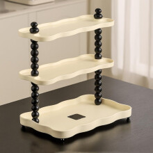 3 Tier Bathroom Countertop Organizer White, SpaceSaving Makeup and Skincare Storage Rack for Vanity