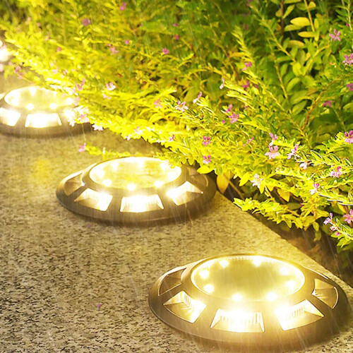 WSBDENLK Solar Ground Lights Warm Light 2 Pack 2