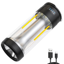 1800mAh Dubbel Campinglampa Typ-C Uppladdningsbar Magnetisk Sugkraft