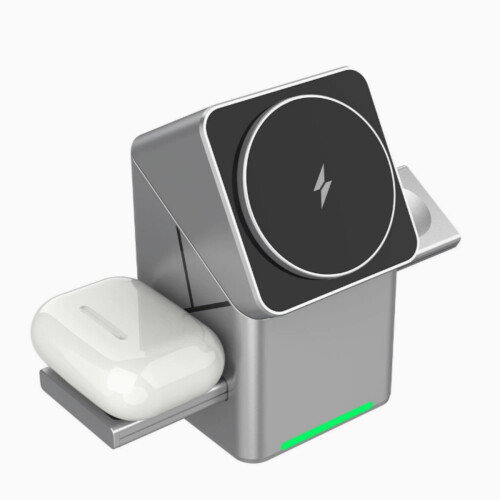 Κύβος 3 σε 1 με σταθμό φόρτισης MagSafe, ασύρματο φορτιστή iPhone 15W, επαγωγικό σταθμό 1