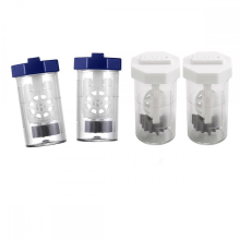 Étui de nettoyage pour lentilles de contact à base de peroxyde d'hydrogène (lot de 4), lave-lentilles de contact, format voyage.