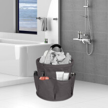 Foldable Cleaning Caddy with Handle, Durable WaterResistant Organizer Bag for Home and Garden, Grey