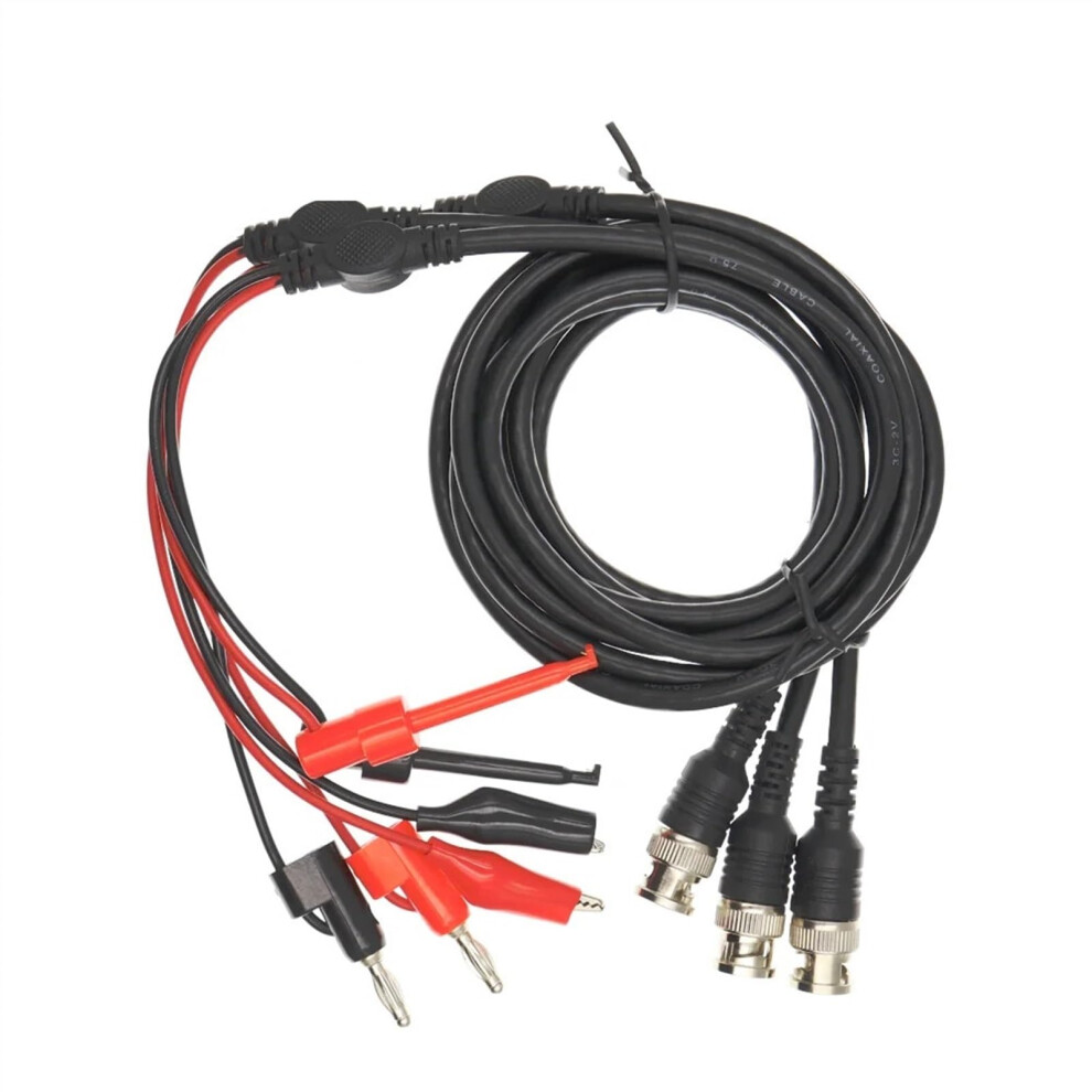 Bnc Male To Dual Alligator Hook Clip Banana Plug Test Lead For Oscilloscope And Multimeter Measurements 9351714693868