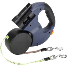 Dobbelt foldbar hundesnor med to 3 meter lange snore. 360. Filtfri.