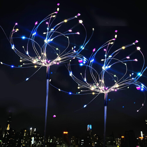 Solar Firework Light Outdoor Garden Decorative 2 PCS