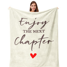 Retirement Gift Blanket 50 x 60 Inch Soft Cozy Throw for Women 2026, Neutral Beige Home Decor