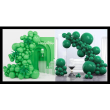 Green Balloon Garland Kit 210pcs Malachite and Dark Green Assortment with Star Balloons for Jungle Party Decorations