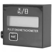 Novo tacômetro digital para motor a gasolina, tacômetro de pulso indutivo, à prova d'água, com bateria, compatível com corrente.