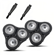 Lot de 2 têtes de rechange pour rasoir Philips compatibles avec les modèles RQ1131/RQ1141/RQ1145/RQ1155/RQ1180/YS1106