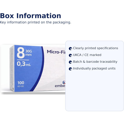 BD Embecta  Microfine 0.3ml 324826 Pack of 10 2