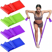 Sada 4 fitness gúm so 4 úrovňami odporu, cvičebná guma Theraband, dlhé fitness gúmy vhodné na jogu, pilates a posilňovanie.