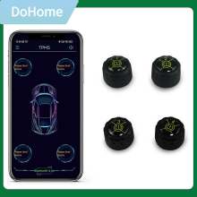 Reifendruckkontrollsystem mit 4 externen Sensoren (TPMS), Druck- und Temperaturalarmmodus, unterstützt iOS/Android mit App-Bedienung