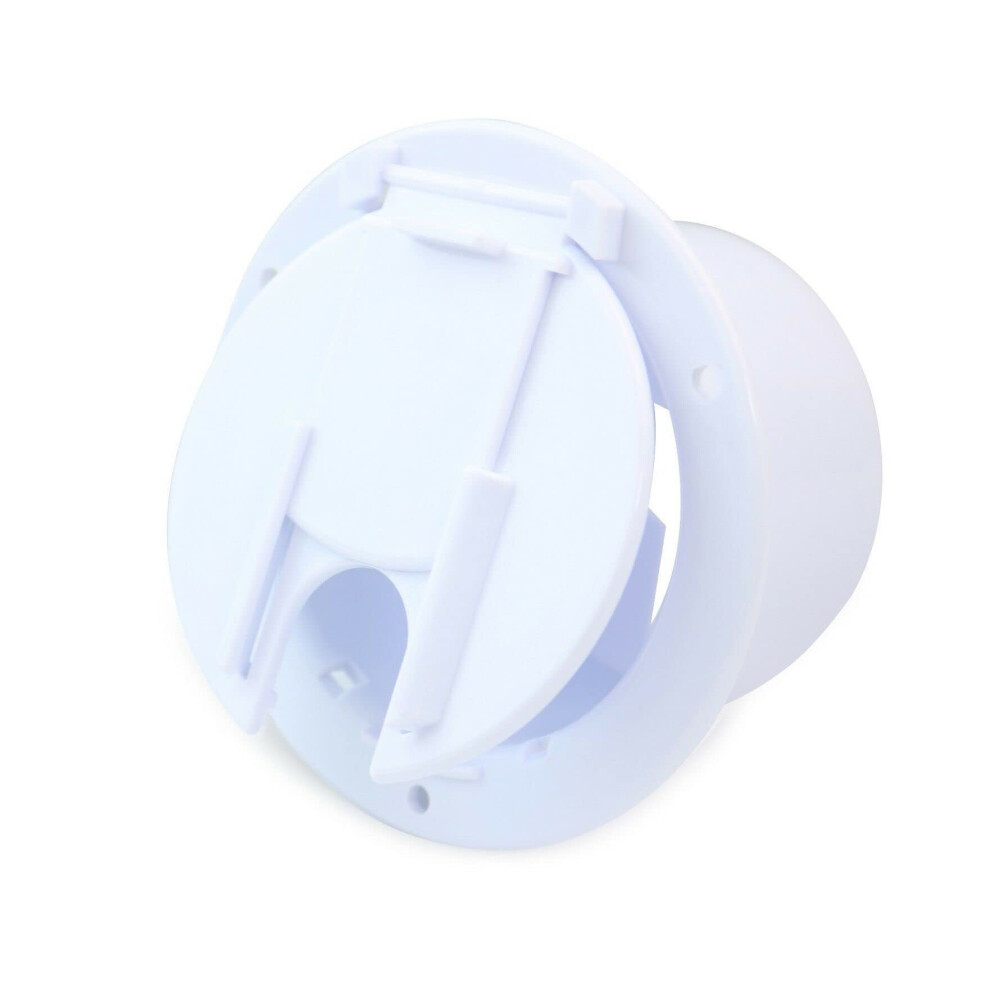 Rv Power Cord Hatch 30 Or 50 Amp Dual Amp Compatibility Uv Resistant Easy Shore Connection White 9045646485263