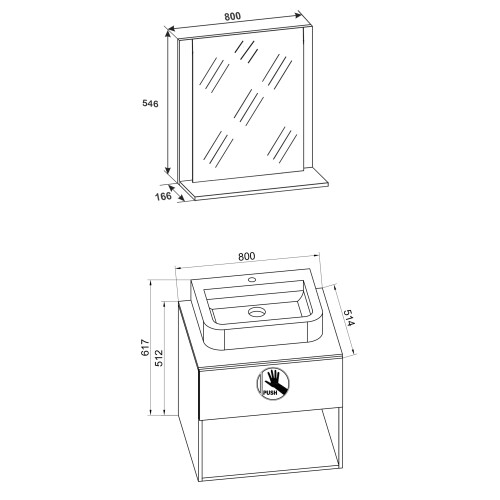 (Matt, Single Basin) 3 pcs. washbasin Lendas ll 1