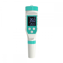 pH-/Freies Chlor/ORP/EC/TDS/Salzgehalt/Temperatur-Wasserqualitätsanalysator, pH-Meter, Pool-Salztester, kompatibel mit Aqua