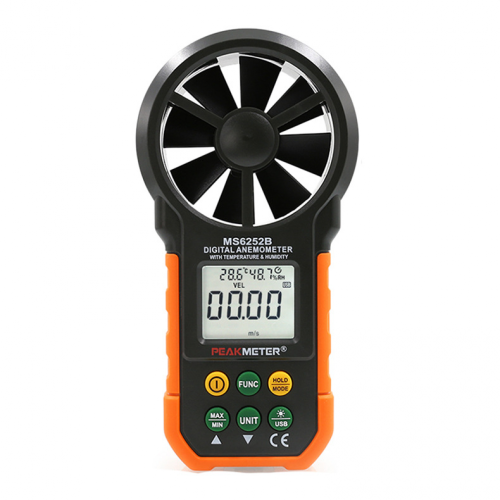 HYELEC MS6252A Digitales Luftgeschwindigkeits-Anemometer / Luftvolumen- / Luftstrommessgerät