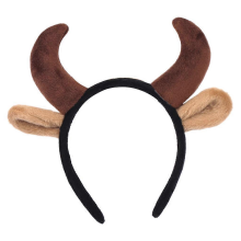 Plüsch-Kuhohren und -hörner-Haarreif, lustiges Tierkostüm für Cosplay-Partys, Haarreif