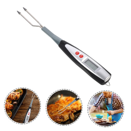 Digital Meat Thermometer Fork with Instant Temperature Readout and Heat‑Resistant Handle for BBQ 2