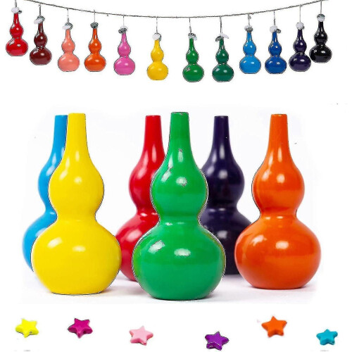 Young Children Master Wax Crayons And 12 Colored Pencils