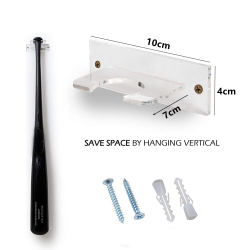 2-pack basebollhållare för vertikal display akrylhängare väggmontering 1