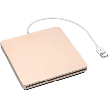 Externes DVD-Laufwerk kompatibel mit Laptops, Aluminium-CD-Laufwerk mit USB 3.0 SuperDrive kompatibel mit Apple, tragbarer CD-Brenner/Leser