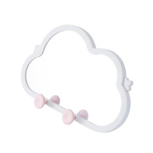 Pink Vanity Mirror Wall Mounted or Desktop Dual Use Design for Bedroom Bathroom Dressing Table