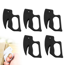 Black Letter Opener 5 Pack with Concealed Safety Blade, Clean Precision Cuts for Home and Office