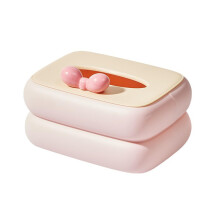 Cute Pink Cartoon Tissue Box Holder with Easy Extraction Design, Modern Decorative Rectangular Style for Home Office Car