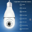 JTKE E27 Bulb Camera 1080P WiFi Panoramic Camera Wireless Security Camera 2