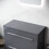 NES Home Nes Home 800mm Gloss Grey MDF Bathroom Worktop For Vanity Cabinet 1