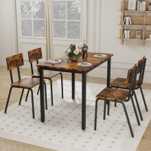 Dining Table Set for 4, Small Modern Kitchen Table and Chairs, SpaceSaving Design for Apartments