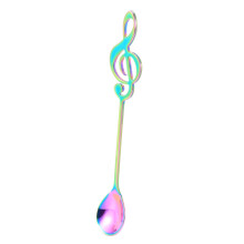 Music Note Spoons 6-Pack Cute Teaspoons 18/10 Stainless Steel Staff Musical Notation Shaped Coffee Spoons