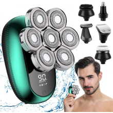 Hoofdscheerapparaten voor mannen, verbeterde zwevende 7D-hoofdscheerapparaten, elektrische scheerapparaten met led-display en USB-oplaadfunc