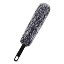 Wheel Brush for Car and Motorcycle Wheels, Soft Microfiber Bendable Rim Brush with Ergonomic Non‑Slip Handle for Deep Cleaning