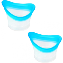 (A) 2 stuks/set siliconen oogspoelbekers, herbruikbare oogspoelbekers, zachte oogbadbekers