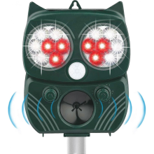 Professionele ultrasone kattenverjager op zonne-energie, IP66 waterdicht met instelbare frequentie en infraroodsensor, compatibel met lange
