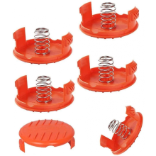 6pcs Spool Cover Trimmer, Black Decker Reel Compatible Replacement Coil Spool Cap Covers With Spring Spare Parts Compatible with Afs Grass T