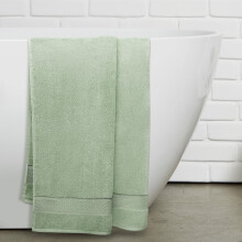 Organic Cotton Bath Towel 700 GSM Zero Twist Ultra Plush  Absorbent Luxury Eucalyptus Green